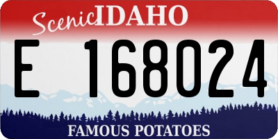 ID license plate E168024