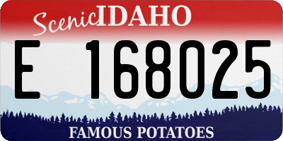 ID license plate E168025