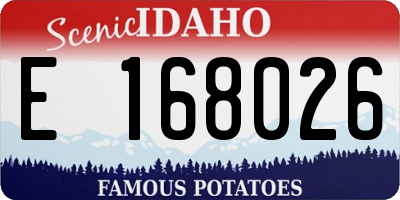 ID license plate E168026