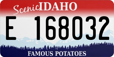 ID license plate E168032