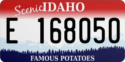 ID license plate E168050