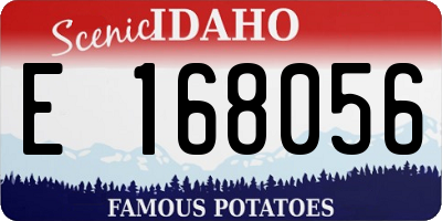 ID license plate E168056