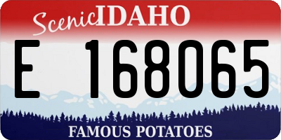 ID license plate E168065