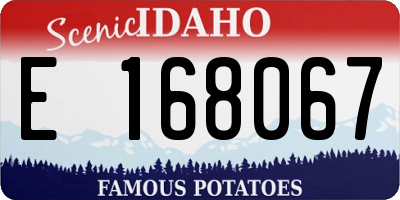 ID license plate E168067
