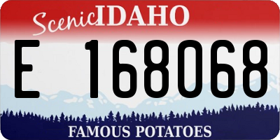 ID license plate E168068