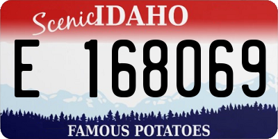 ID license plate E168069
