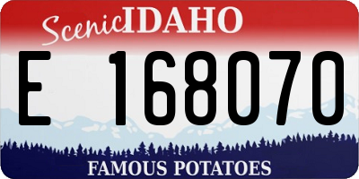 ID license plate E168070