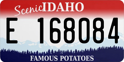 ID license plate E168084