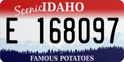 ID license plate E168097