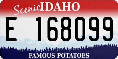 ID license plate E168099