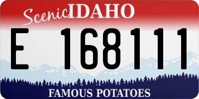 ID license plate E168111