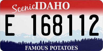 ID license plate E168112