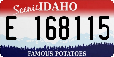 ID license plate E168115