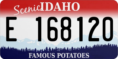 ID license plate E168120