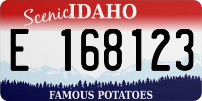 ID license plate E168123