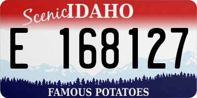 ID license plate E168127