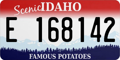 ID license plate E168142