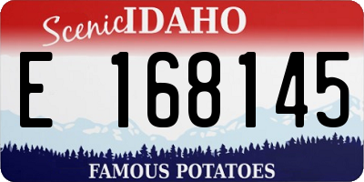 ID license plate E168145