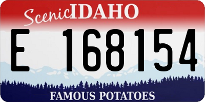 ID license plate E168154