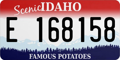 ID license plate E168158