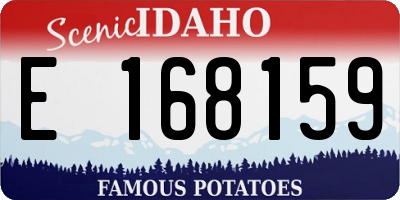ID license plate E168159