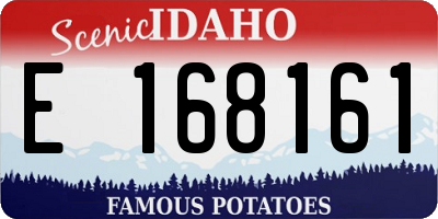 ID license plate E168161