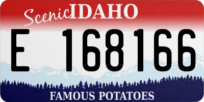 ID license plate E168166
