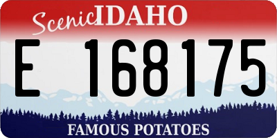 ID license plate E168175