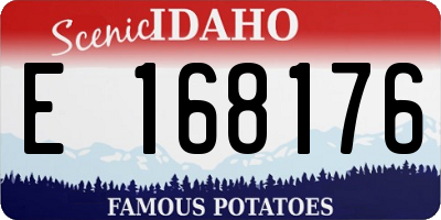 ID license plate E168176