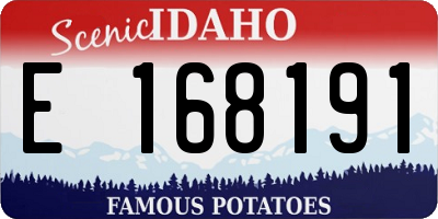 ID license plate E168191