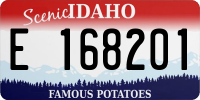 ID license plate E168201