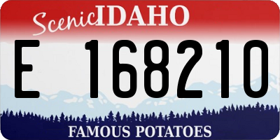 ID license plate E168210