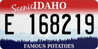 ID license plate E168219