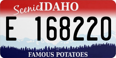 ID license plate E168220