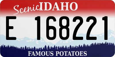 ID license plate E168221