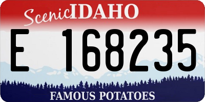 ID license plate E168235