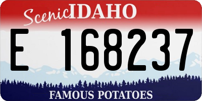ID license plate E168237