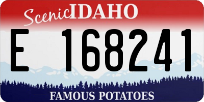ID license plate E168241