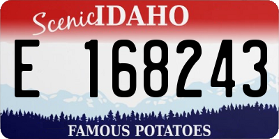 ID license plate E168243