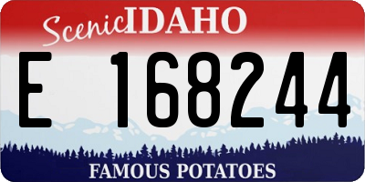 ID license plate E168244