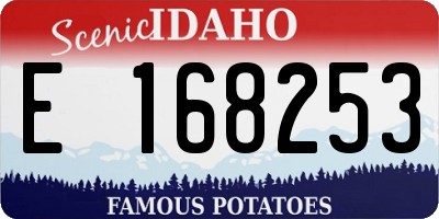 ID license plate E168253