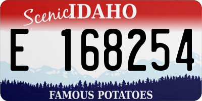 ID license plate E168254