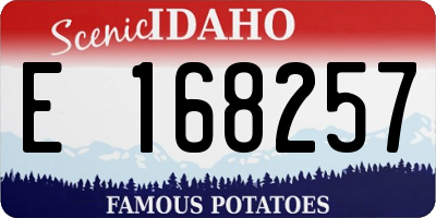 ID license plate E168257