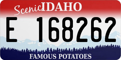 ID license plate E168262