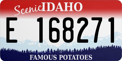 ID license plate E168271