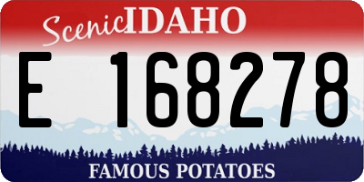 ID license plate E168278