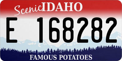 ID license plate E168282