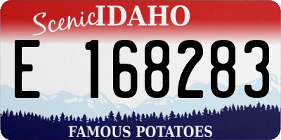 ID license plate E168283
