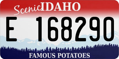 ID license plate E168290