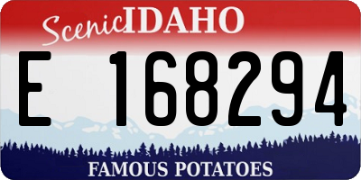 ID license plate E168294